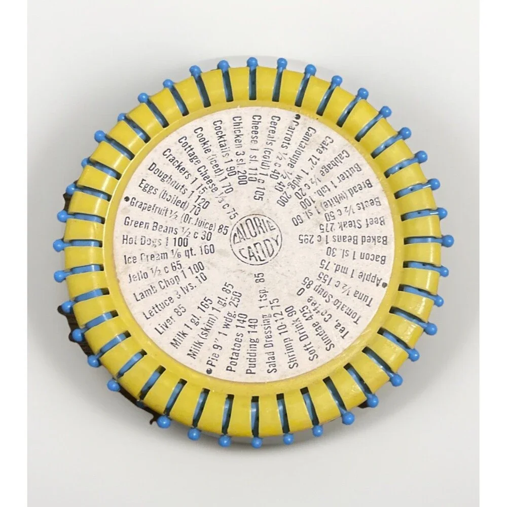 Calorie Caddy Vintage Plastic Marker Coaster for Counting Calories